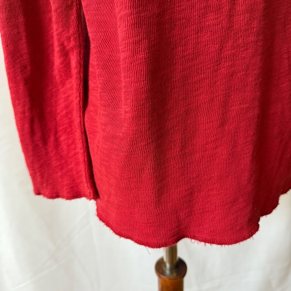 NORTH STAR BASE TEE SHIRT CREWNECK PREPPY CASUAL WEEKEND WEAR RAW EDGES RED 1-S - Picture 12 of 12